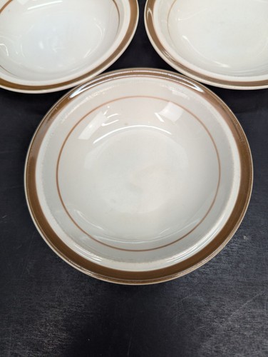 Brown Monterrey Stoneware By MSI Japan Replacement 2 Bread Plate 3 Berry Bowls - Picture 6 of 10
