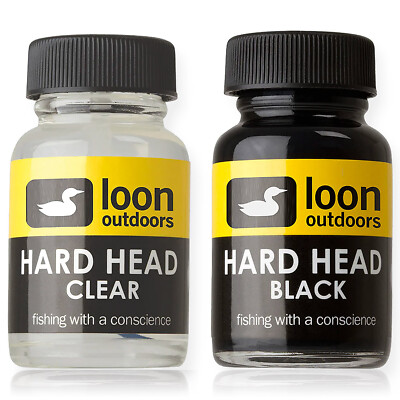 #ad LOON HARD HEAD CLEAR or BLACK Fly Tying Head Cement NEW $9.99