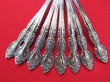 IMI4 Pattern Lot of 8 Seafood Forks By Imperial International Stainless Japan