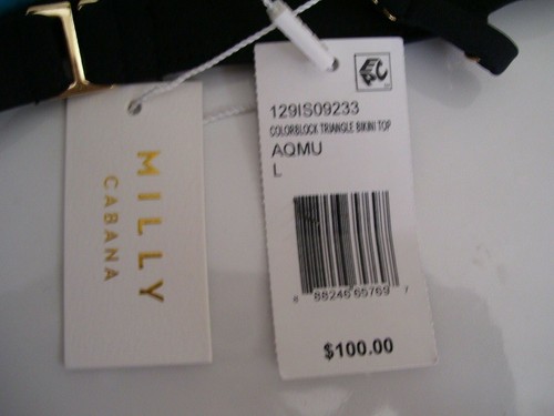 Traje de baño grande Milly Cabana para el torso de bikini azul turquesa marrón y negro ¡a mitad de corte! - Imagen 6 de 11