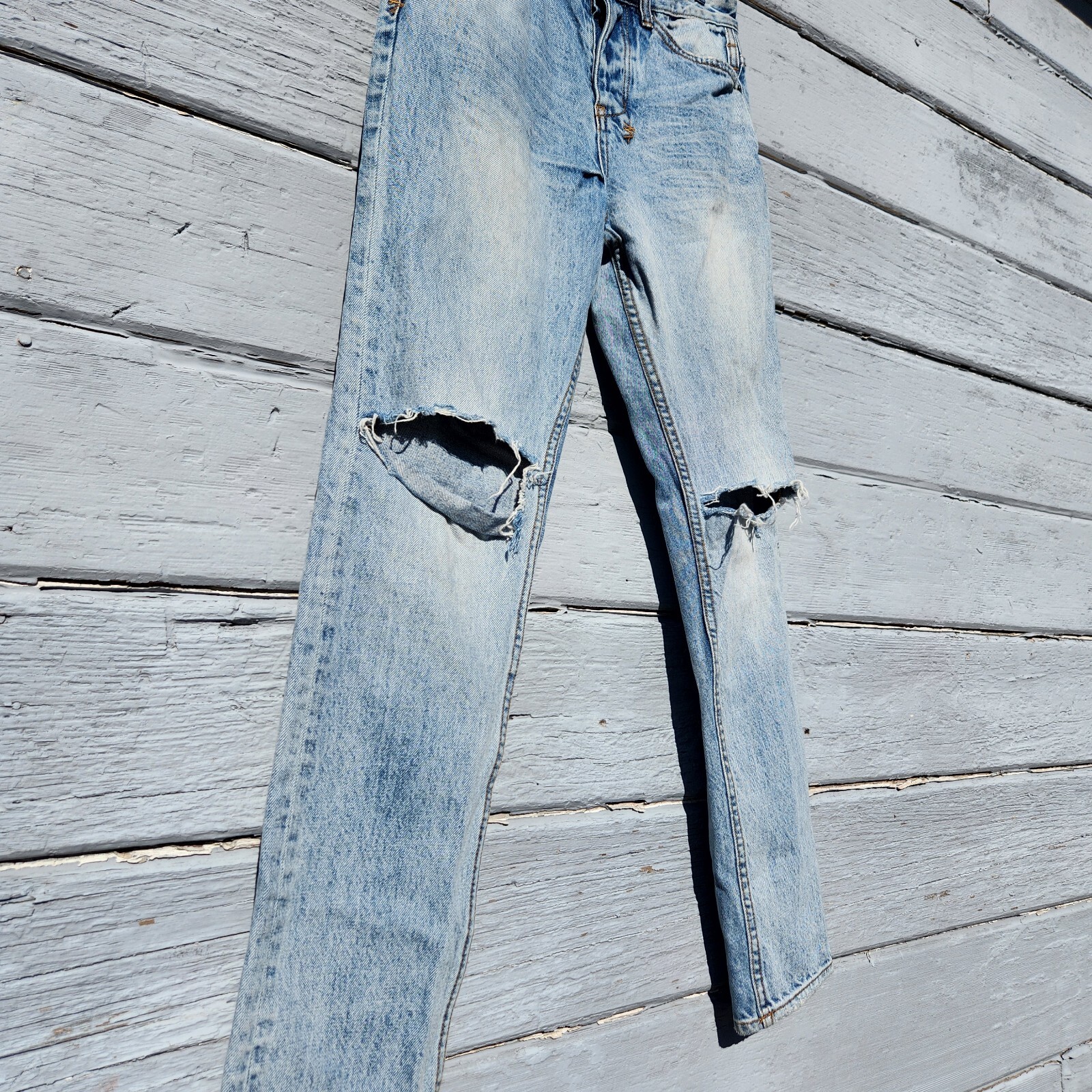 ksubi jeans 32 skinny Acid Wash Knee Holes Designer Jeans eBay