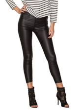 Dr Denim Sz M / 10 Domino Black Metal Mid Rise Skinny Denim Jeans NWTS RRP 103