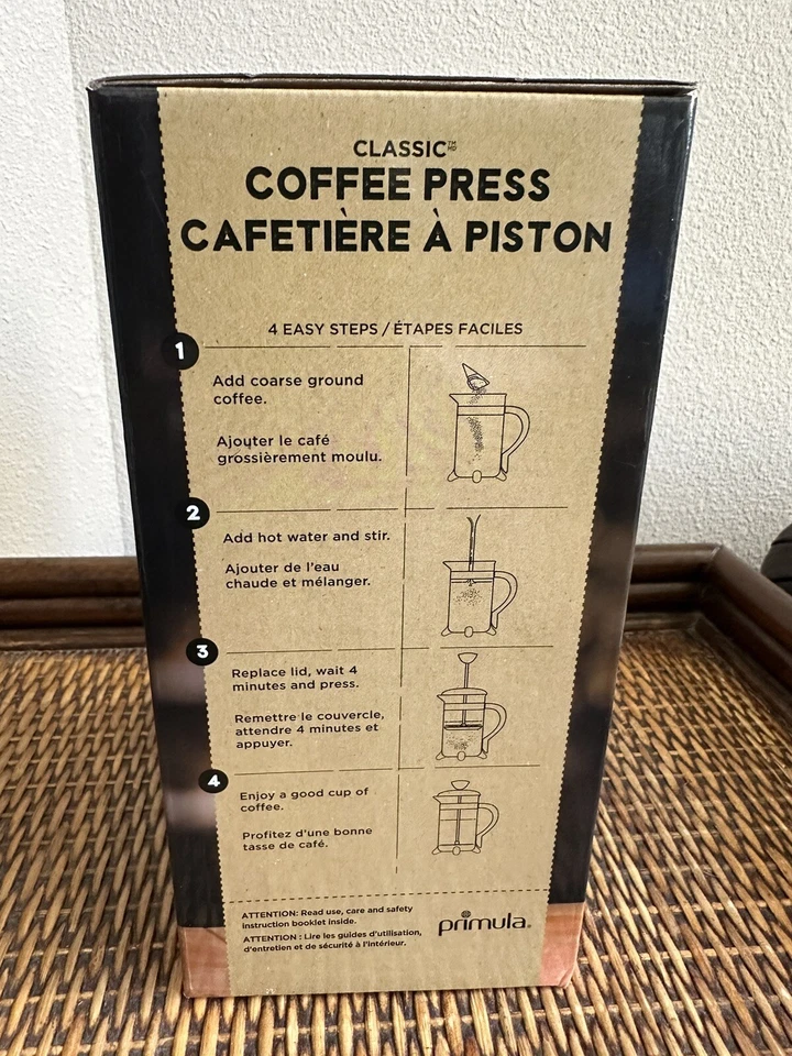 Primula Classic Coffee Press, Glass 8 cup, Red, French and American Style Coffee - Image 2 of 4