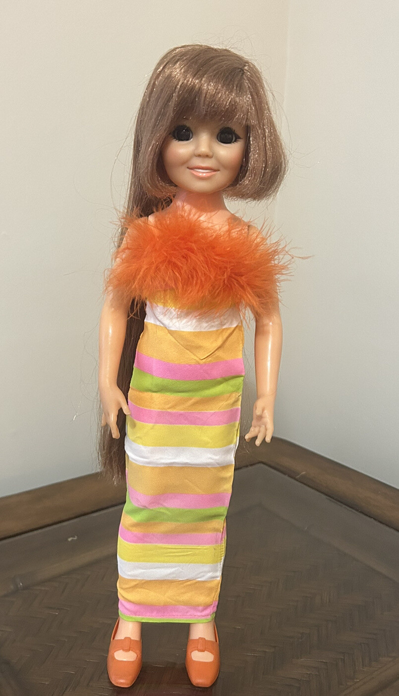 Vintage Ideal Crissy doll Very Rare HTF Marabou Gown Variant Sears