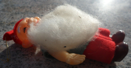 Elfo Pixie Gnomo Navidad Plástico Paño Barba Suave 5" Adorno Japón De Colección - Imagen 7 de 12