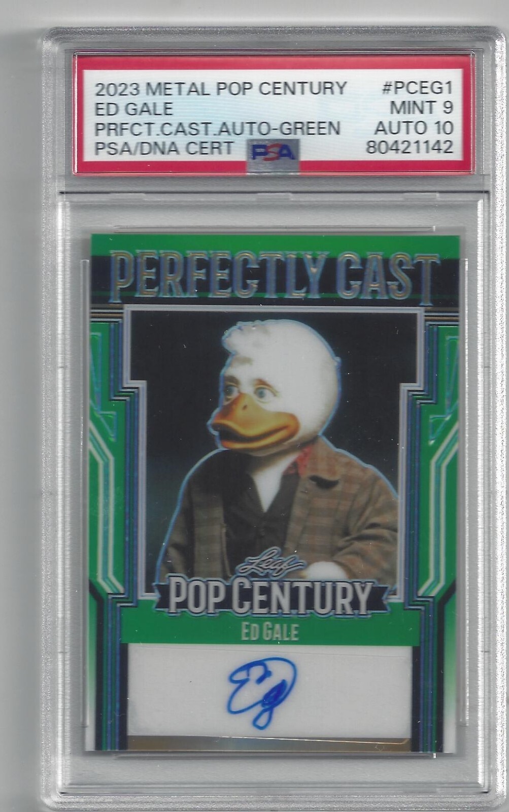 Howard The Duck Ed Gale Autograph Pop Century Perfectly Cast 3/5 PSA 9 Marvel