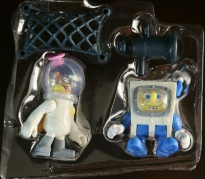 2012 Spongebob Sandy Space Suits Set - Imaginext Complete w/ Net Openbox [RARE]!