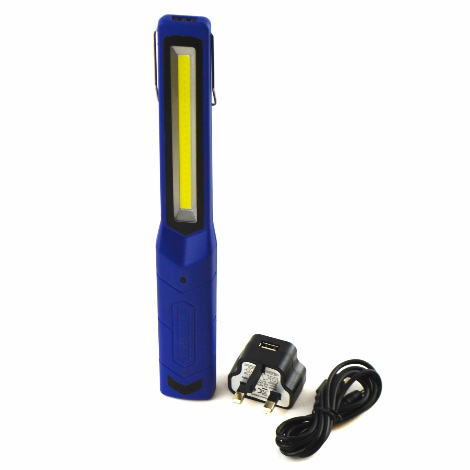 Torcia luminosa COB da lavoro ricaricabile sottile super luminosa e caricabatterie USB