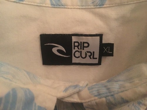 Rip Curl Blue Floral Short Sleeve Shirt Size XL - Picture 4 of 5