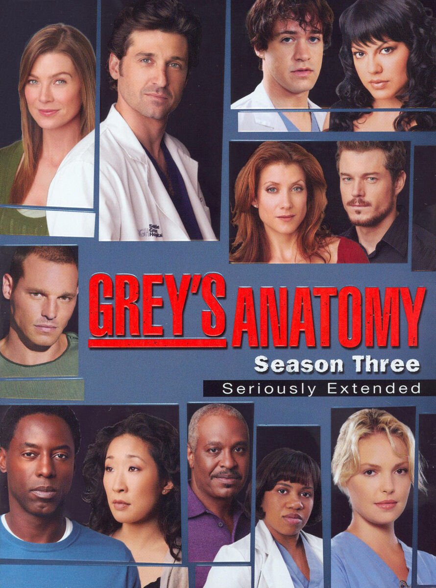 GREYS ANATOMY: COMPLETE THIRD SEASON ( REGION 1 USA) DVD FREE SHIPPING