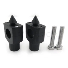 Black Spike Universal 1" 25mm For Motorcycle Bike Handlebar Riser Clamp Taper
