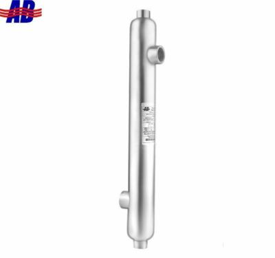 Pool Heat Exchanger 3600kBtu SS316L Opposite Side 4'' /2 1/2''FPT for Lab Research