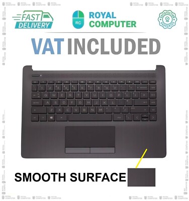 Passend für HP 14-CK0598SA Tastatur Komplett Gehäuse Handauflage + Touchpad UK Schwarz