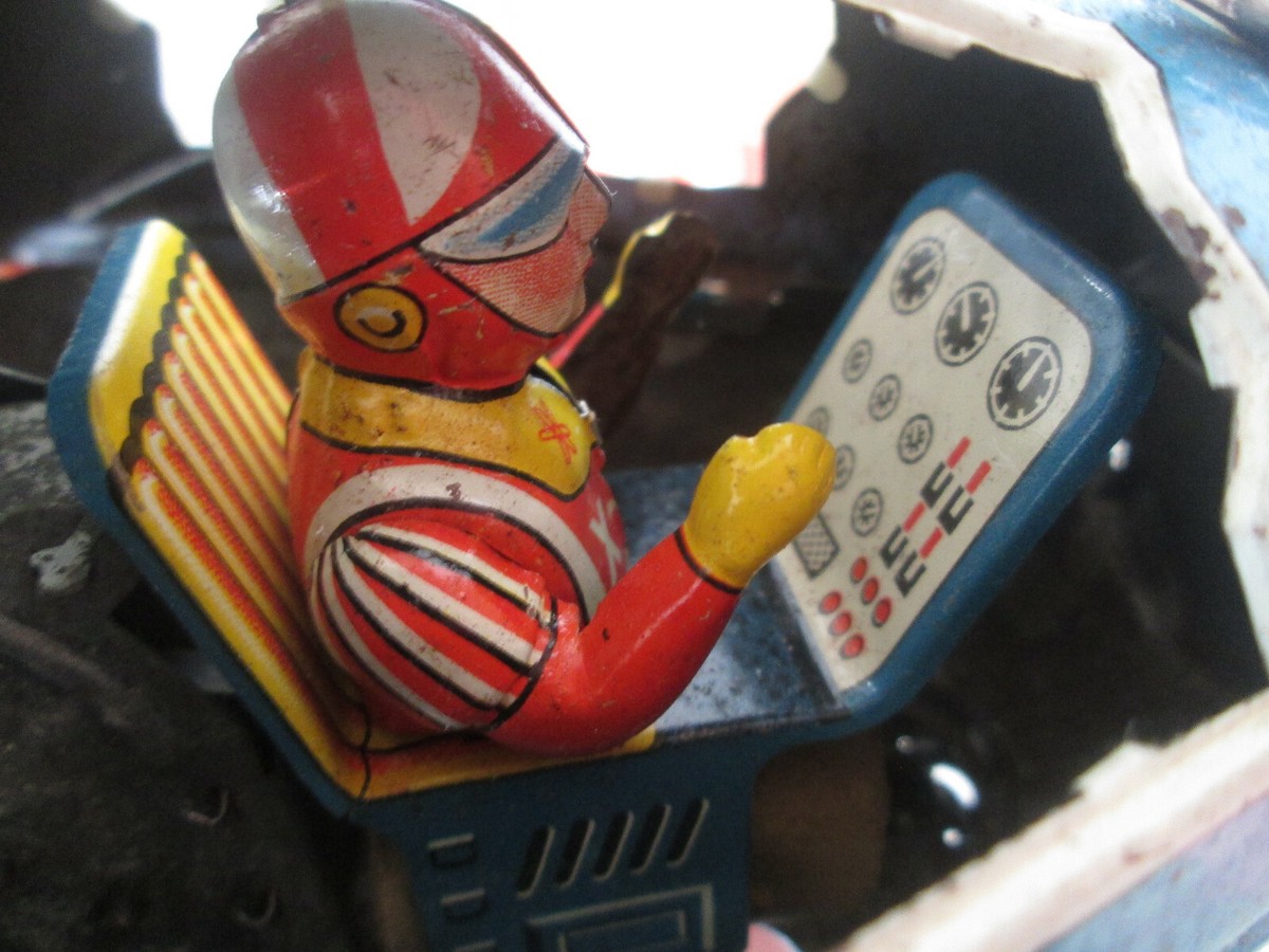 Vintage Tin Friendship-7 Space Capsule, Friction Toy, 6 1/2