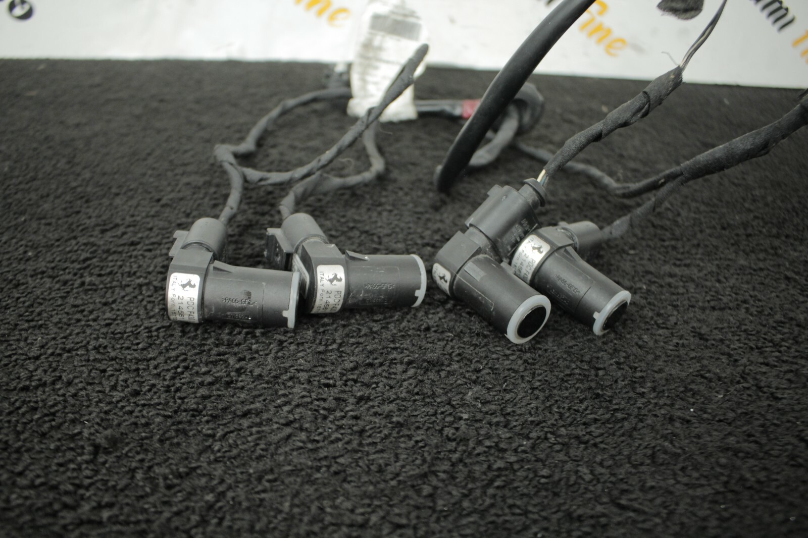 2014 MASERATI GRANTURISMO S REAR BUMPER PARKING SENSORS WITH WIRING HARNESS OEM