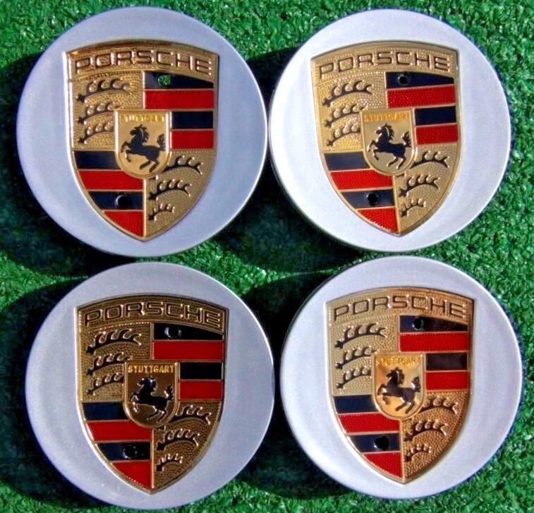 Factory Porsche Macan Wheel Center Caps OEM Genuine Color Logo Crest