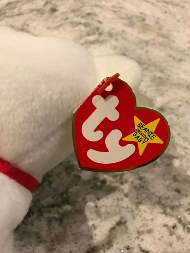 RARO Ty Beanie Baby Valentino Ojos Negros Marrón Nariz Muchos Errores Retirado Original - Imagen 4 de 12