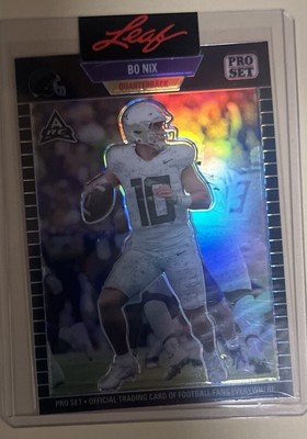 2023 Leaf Pro Set Metal Black Bo Nix Rookie #'d 16/49