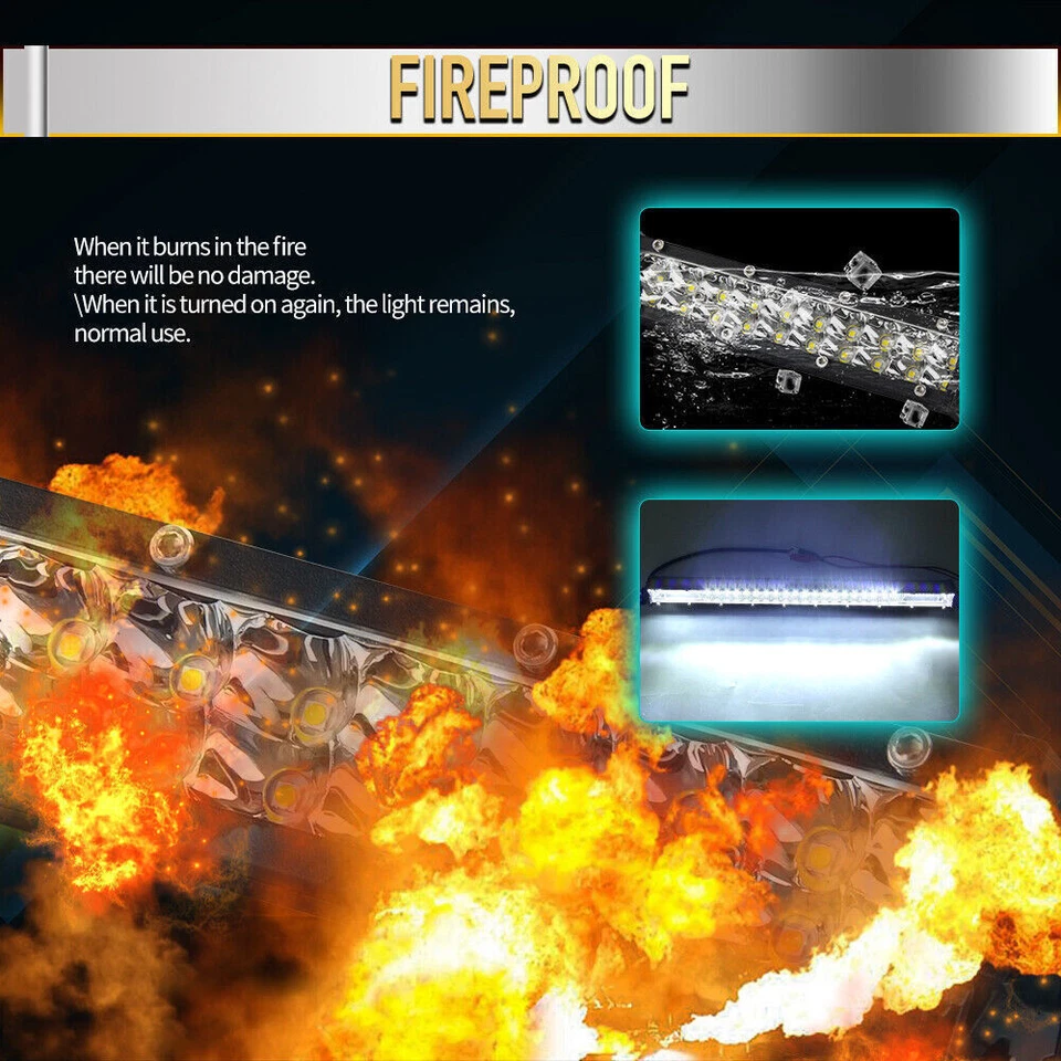 2 Row 32inch LED Light Bar 4x4 4WD Offroad Light Bar Work Pods PK 22 26 42 52'' Foto 3 de 4