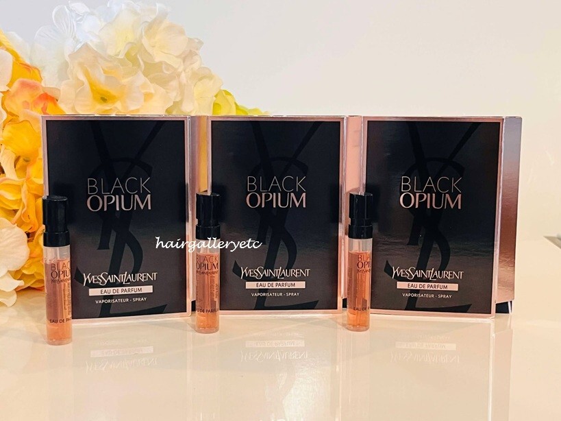 3 Yves Saint Laurent Black Opium EDP Spray Sample Vial Perfume NEW