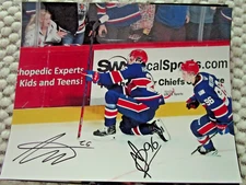 MATHIS PRESTON CHASE HARRINGTON DUAL SIGNED 8x10 MATTE PHOTO SPOKANE CHIEFS