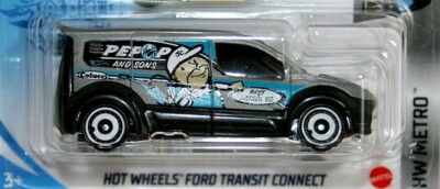 Hot Wheels Ford Transit Connect HW Metro 1/64 2021 (7/250) - Edizione Short Card, Modello Da Collezione