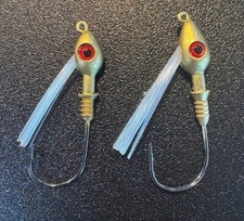 Wisconsin Swim Jig Heads - Mustad Hook - Gold - 8 Pack - Tournament Quality