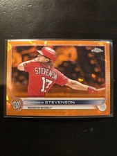 2022 Topps Chrome Update Sapphire Andrew Stevenson Orange /25 Nationals PWE
