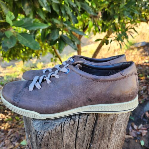Ecco Casual Shoes Brown Leather Lace Up Walking - EUR 38 (US 8) - Picture 3 of 10