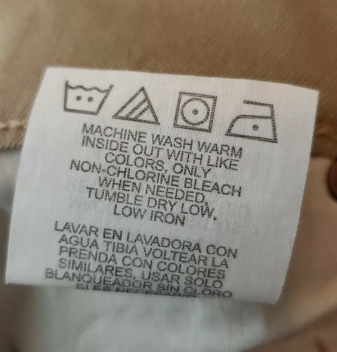 Pantalones vaqueros para mujer Lee talla 11 12 M uno de ajuste verdadero beige mezcla algodón nuevos con etiquetas vintage - Imagen 9 de 10