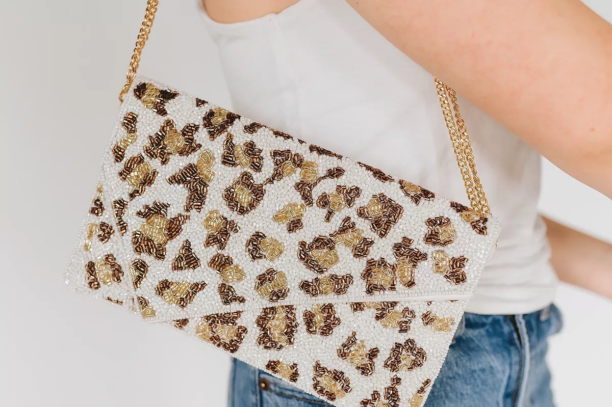 Cheetah clearance clutch purse