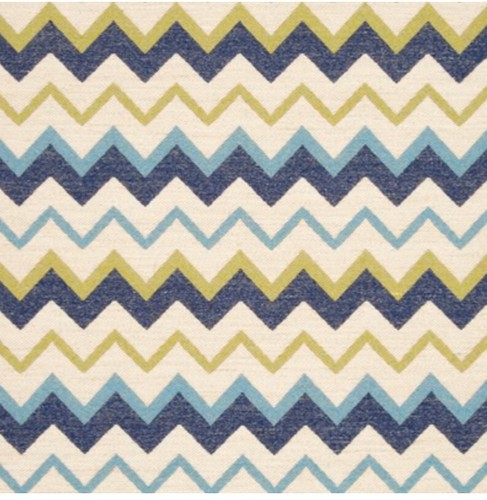 Clarke & Clarke F0809/05 Chooli in indigo/palm 27” fabric sample - Picture 3 of 3