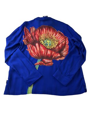 stüssy big poppy long sleeve shirt, available in multiple sizes