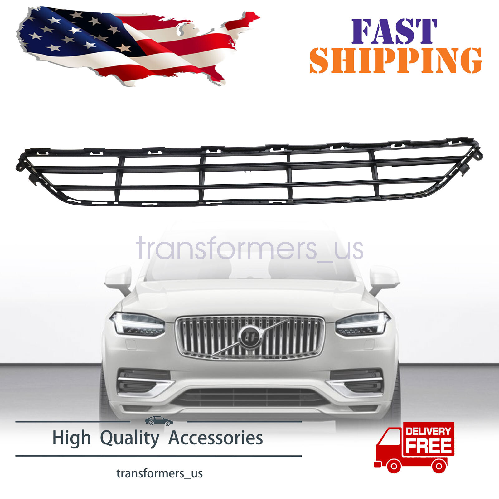 Volvo XC90 2016-2021 Front Lower Bumper Grille Replacement 31353373