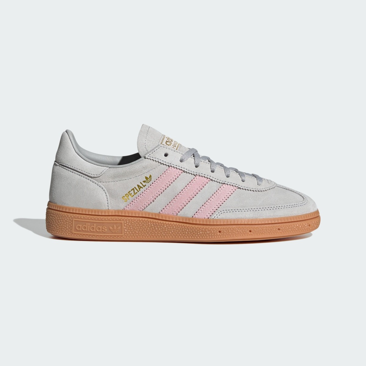 New Adidas Women's Handball Spezial Shoes - Grey/ Clear Pink