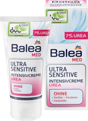 Balea Med - Ultra Sensitive 24h Intensive Cream - 7% Urea - (6) six tubes