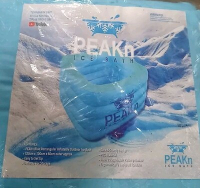 PEAKn Ice Bath Blue Rectangular Inflatable Outdoor Cold Plunge Pool-Ice Tub