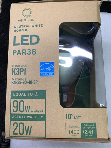K3P1 KOBI Electric PAR38, 10 Deg SPOT, 90W EQU 120V, E26, Dimmable, 4000K - Picture 4 of 4
