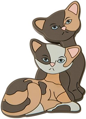 Goebel Kitty de luxe Magnet Calico Katzen Kühlschrankmagnet Göbel