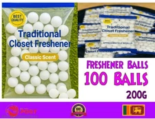100 Balls Closet Freshener Deodorizer Balls Traditional Scent Home Storage Usage