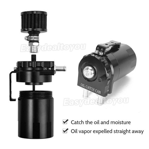 Oil Catch Can 300ML Reservoir Filter Baffled Breather Petrol Diesel Turbo Tank - Picture 5 of 10