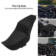Driver Passenger Seat Black Stitching Diamond For Harley Nightster RH975 22-25