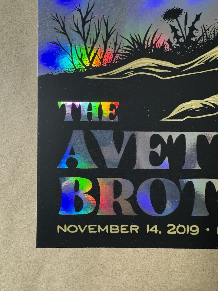 The Avett Brothers Ames IA Iowa Foil Poster 11/14/19 Todd Slater AP S/N
