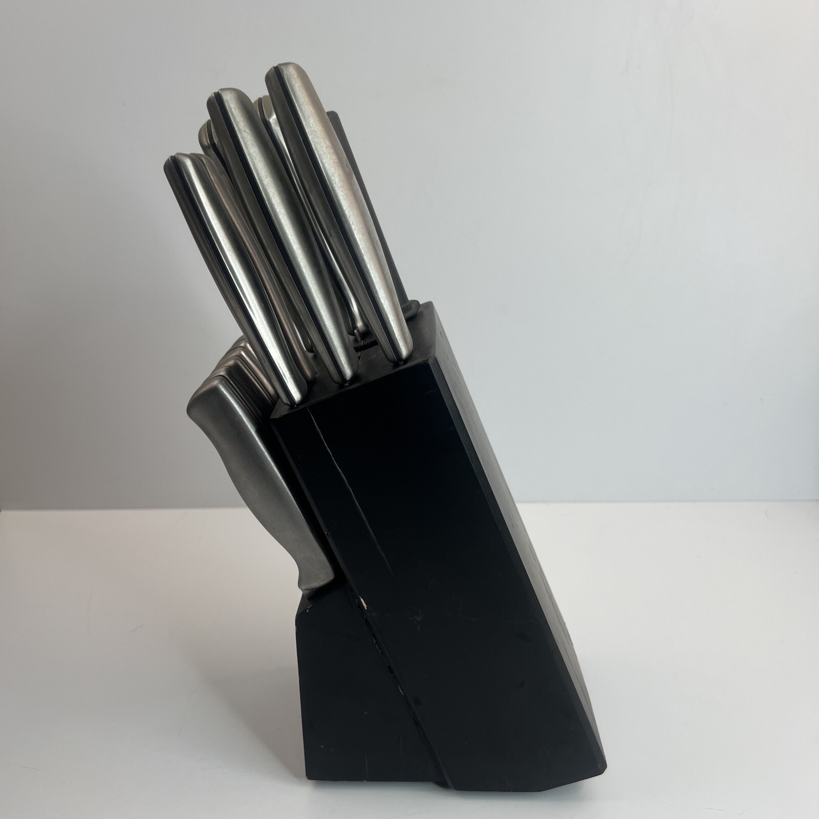 Knife Set, Farberware Kitchen Cutlery Set W/Wooden Block