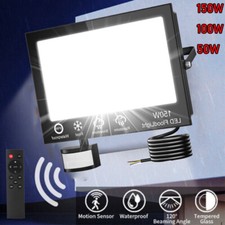 150W LED FLOODLIGHT OUTDOOR SECURITY LIGHT FLOOD GARDEN MOTION SENSOR PIR LIGHTS