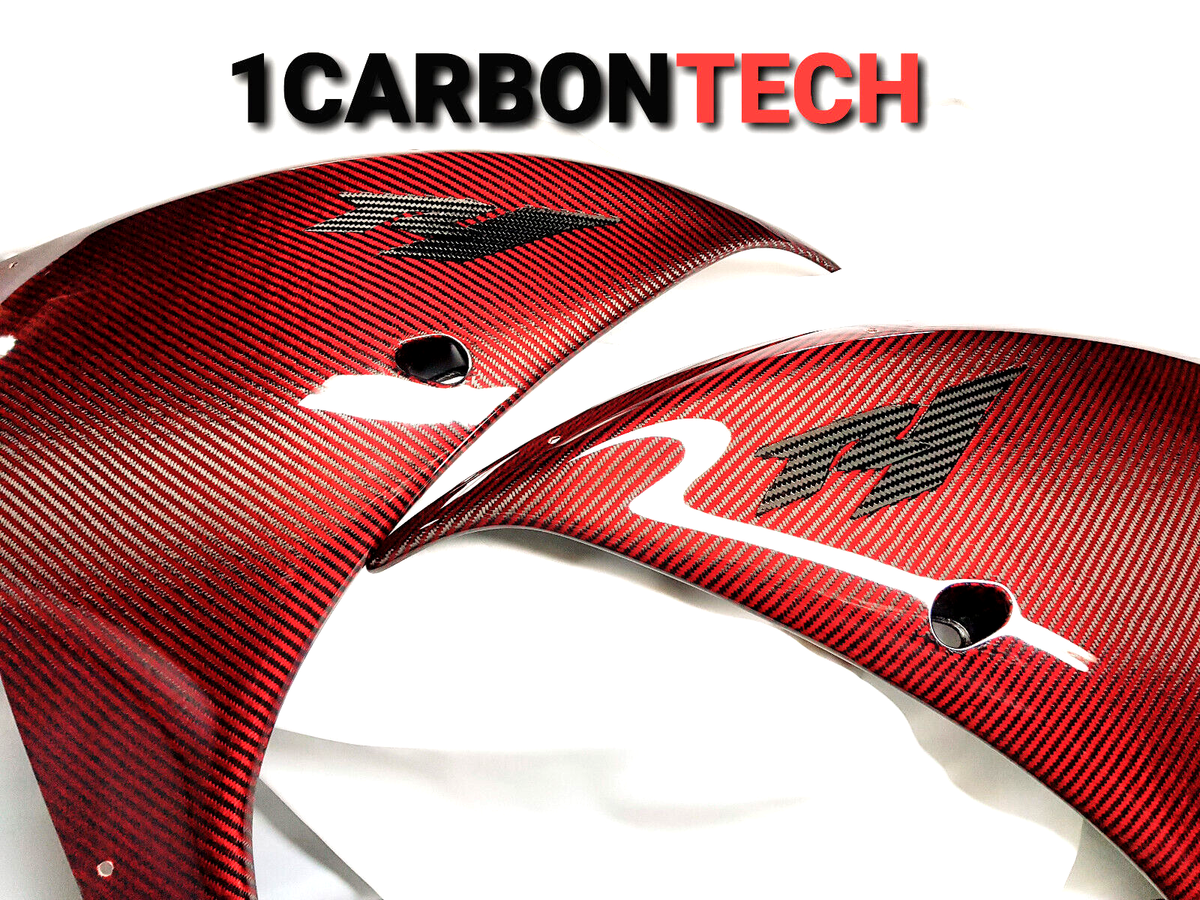 CARBON FIBER HYBRID FRONT SIDE PANELS LOGO 09-2010-2012-2013-2014