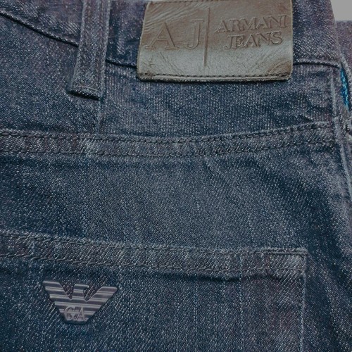 AJ ARMANI JEANS J21 REGULAR Fit Blue Denim Slim Straight Jeans Size EU 30/32 - Picture 6 of 6
