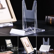 Clear Acrylic Display holders Display Stand Picture Frames Rack Decor Adjustable