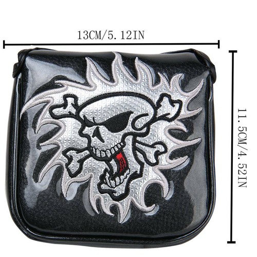 1pc Skull Magnet Golf Square Mallet Putter Head Cover para ejes centrales - Imagen 8 de 16