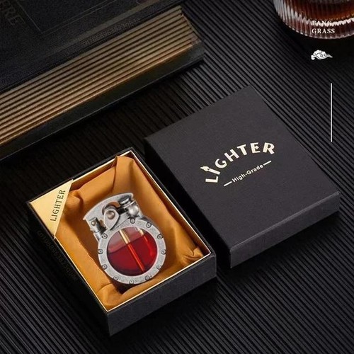 Vintage Trench Lighter 2024 New Retro Transparent Kerosene Reusable Windproof - Picture 16 of 16